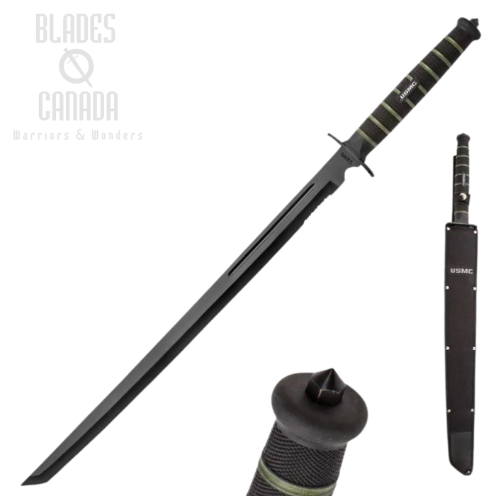 UC USMC Blackout Combat Sword, AUS 6 Tanto, UC3157